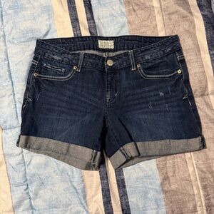 Aeropostale Dark Indigo Cuffed Denim Shorts